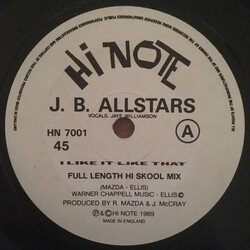 JB Horns I Like It Like That USED VINYL 7INCH 45 RPM PROMO