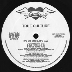 True Culture It's So Good, It's Bad Vinyl 12" USED