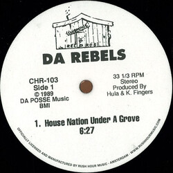 DA Rebels House Nation Under A Groove / It's Time To Jack The House USED VINYL 12INCH 45 RPM STEREO