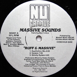Massive Sounds Ruff & Massive USED VINYL 12INCH 33 S RPM