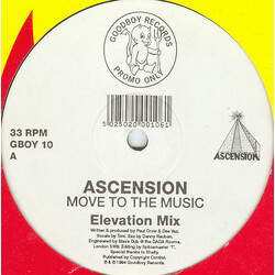 Ascension (8) Move To The Music USED VINYL 12INCH 33 S RPM PROMO