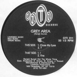 Grey Area (3) Close My Eyes USED VINYL 12INCH 33 S RPM