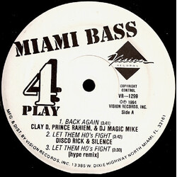 Various Miami Bass 4 Play USED VINYL 12INCH