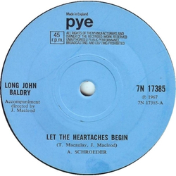 Long John Baldry Let The Heartaches Begin Vinyl 7" USED