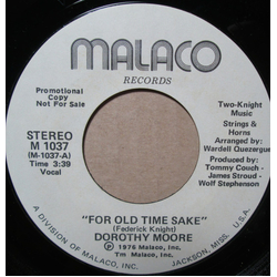 Dorothy Moore For Old Time Sake Vinyl 7" USED