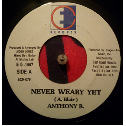 Anthony B Never Weary Yet Vinyl 7" USED