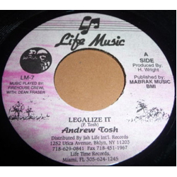 Andrew Tosh Legalize It Vinyl 7" USED