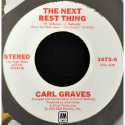 Carl Graves The Next Best Thing Vinyl 7" USED