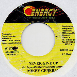Mikey General Never Give Up USED VINYL 7INCH 45 RPM