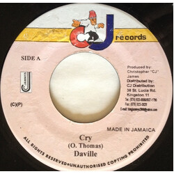 Da'Ville Cry USED VINYL 7INCH 45 RPM