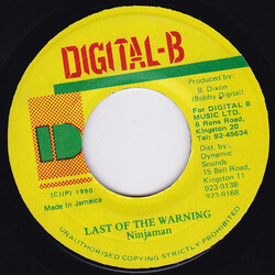 Ninjaman Last Of The Warning USED VINYL 7INCH 45 RPM