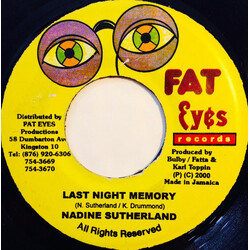 Nadine Sutherland Last Night Memory USED VINYL 7INCH 45 RPM