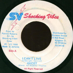 Ghost (6) I Can't Live USED VINYL 7INCH 45 RPM