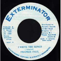 Frankie Paul I Write The Songs USED VINYL 7INCH 45 RPM