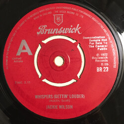 Jackie Wilson Whispers (Gettin' Louder) USED VINYL 7INCH 45 RPM SINGLE PROMO