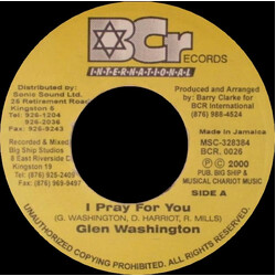 Glen Washington / Noel Browne I Pray For You / Pray For Dub USED VINYL 7INCH 45 RPM