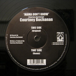 Courtney Buchanan Mama Don't Know Vinyl 12" USED