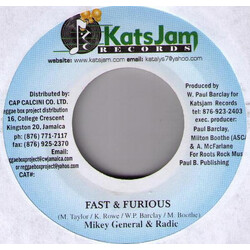 Mikey General / Radic (2) Fast & Furious Vinyl 7" USED