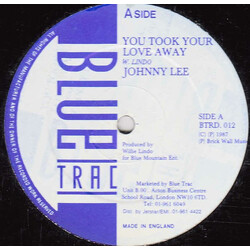 Johnny Lee You Took Your Love Away Vinyl 12" USED