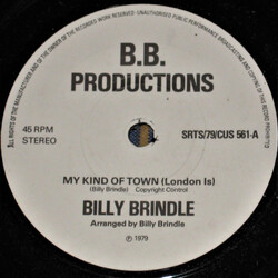 Billy Brindle My Kind Of Town (London Is) Vinyl 7" USED
