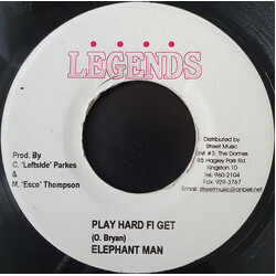 Elephant Man Play Hard Fi Get Vinyl 7" USED
