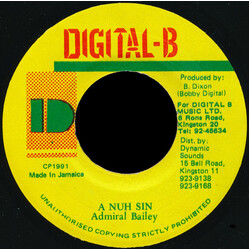 Admiral Bailey A Nuh Sin Vinyl 7" USED