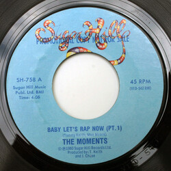 The Moments Baby Let's Rap Now Vinyl 7" USED