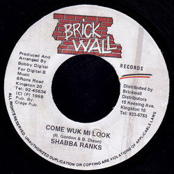 Shabba Ranks Come Wuk Mi Look Vinyl 7" USED
