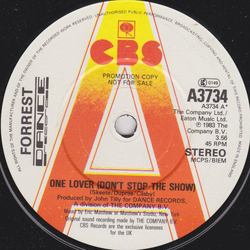 Forrest One Lover (Don't Stop The Show) Vinyl 7" USED