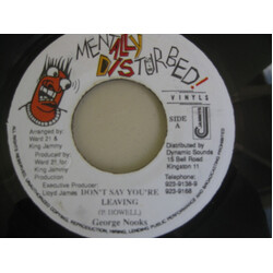 George Nooks Don't Say You're Leaving / Version " Bellyas" USED VINYL 7INCH 45 RPM