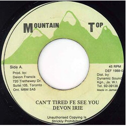 Devon Irie Can't Tired Fe See You USED VINYL 7INCH 45 RPM