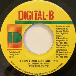 Turbulence (4) Turn Your Life Around / One For The Road Rhythm Vinyl 7" USED