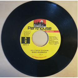 Beres Hammond All I Need To Know Vinyl 7" USED
