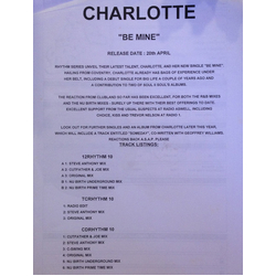 Charlotte Be Mine Vinyl 12" USED