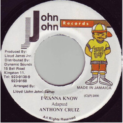 Anthony Cruz I Wanna Know Vinyl 7" USED