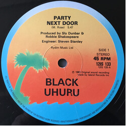 Black Uhuru Party Next Door Vinyl 12" USED