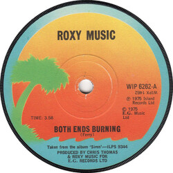 Roxy Music Both Ends Burning USED VINYL 7INCH SINGLE 45 RPM