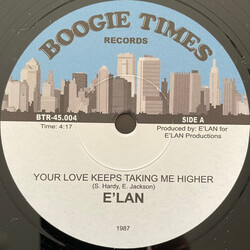E'Lan Your Love Keeps Taking Me Higher USED VINYL 7INCH 45 RPM LIMITED EDITION REMASTERED
