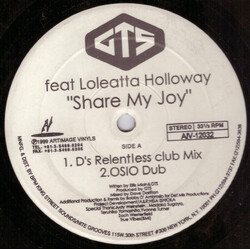 GTS / Loleatta Holloway Share My Joy USED VINYL 12INCH 33 S RPM
