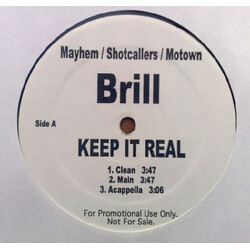 Brill Keep It Real USED VINYL 12INCH PROMO