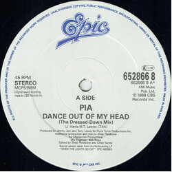 Pia Zadora Dance Out Of My Head (The Dressed-Down Mix) USED VINYL 12INCH 45 RPM