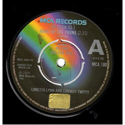 Conway Twitty & Loretta Lynn As Soon As I Hang Up The Phone USED VINYL 7INCH 45 RPM SINGLE PROMO