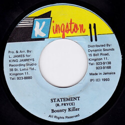 Bounty Killer Statement USED VINYL 7INCH 45 RPM