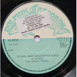 The Wolfe Tones Up And Away ( Helicopter Song ) USED VINYL 7INCH 45 RPM