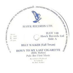 Billy Walker Down To My Last Cigarette USED VINYL 7INCH 45 RPM