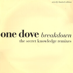 One Dove Breakdown (The Secret Knowledge Remixes) USED VINYL 12INCH SINGLE LIMITED EDITION 33 S RPM