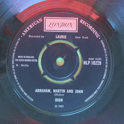 Dion (3) Abraham, Martin And John USED VINYL 7INCH 45 RPM SINGLE