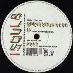 Isoul8 / Osunlade / Rasiyah / Just One Speak Your Word USED VINYL 12INCH 33 S RPM 45 RPM