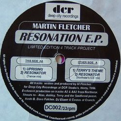 Martin Fletcher Resonation E.P. USED VINYL 12INCH 33 S RPM EP LIMITED EDITION