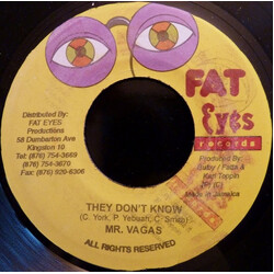 Mr. Vegas They Don't Know USED VINYL 7INCH